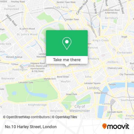 No.10 Harley Street map