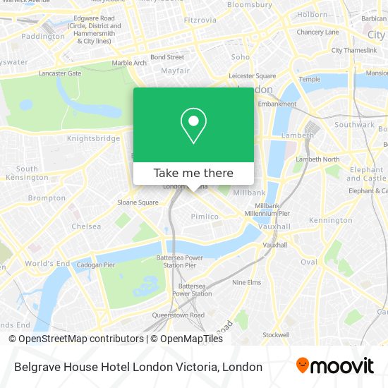 Belgrave House Hotel London Victoria map