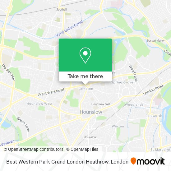 Best Western Park Grand London Heathrow map