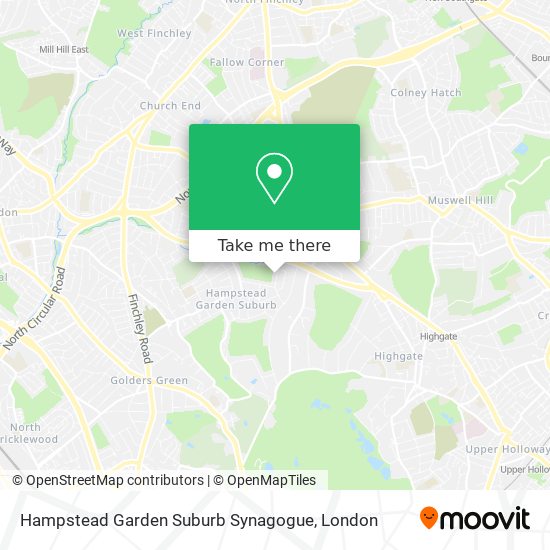 Hampstead Garden Suburb Synagogue map