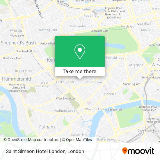 Saint Simeon Hotel London map