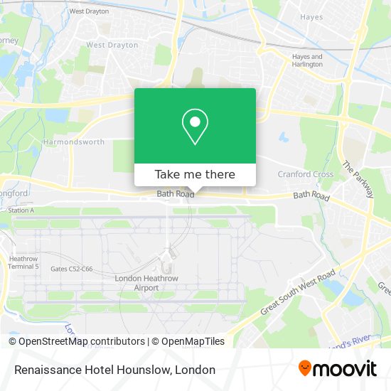 Renaissance Hotel Hounslow map