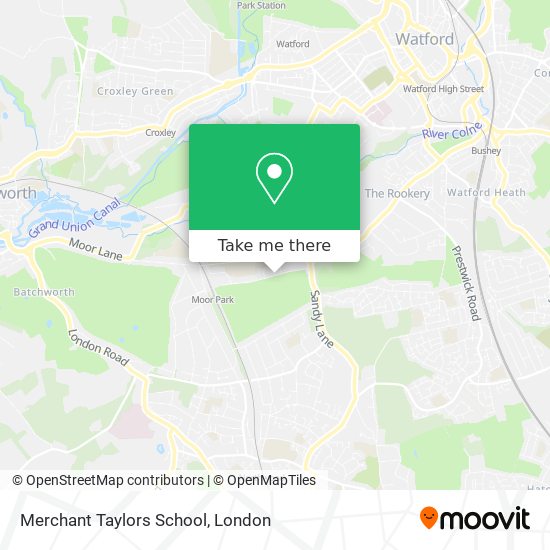 Merchant Taylors School map