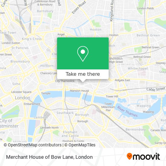 Merchant House of Bow Lane map