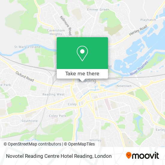 Novotel Reading Centre Hotel Reading map