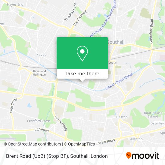 Brent Road (Ub2) (Stop BF), Southall map