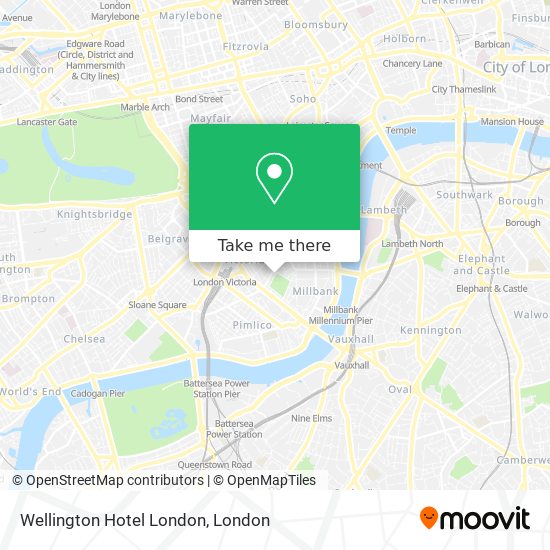 Wellington Hotel London map