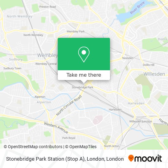 Stonebridge Park Station (Stop A), London map