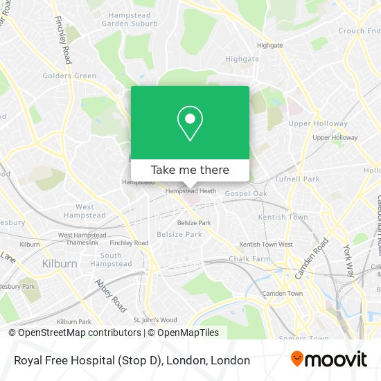 Royal Free Hospital (Stop D), London map