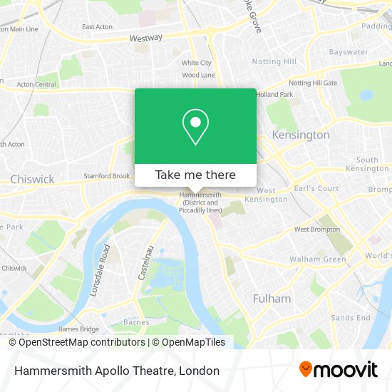 Hammersmith Apollo Theatre map