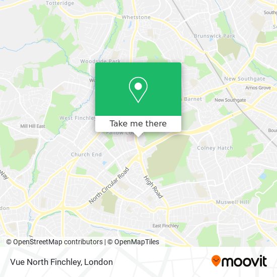 Vue North Finchley map