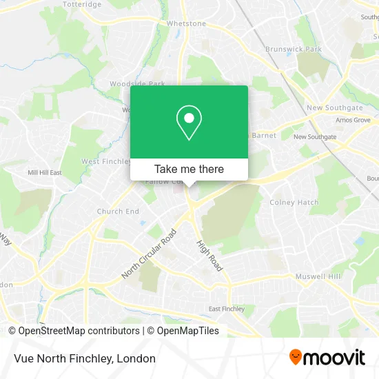 Vue North Finchley map