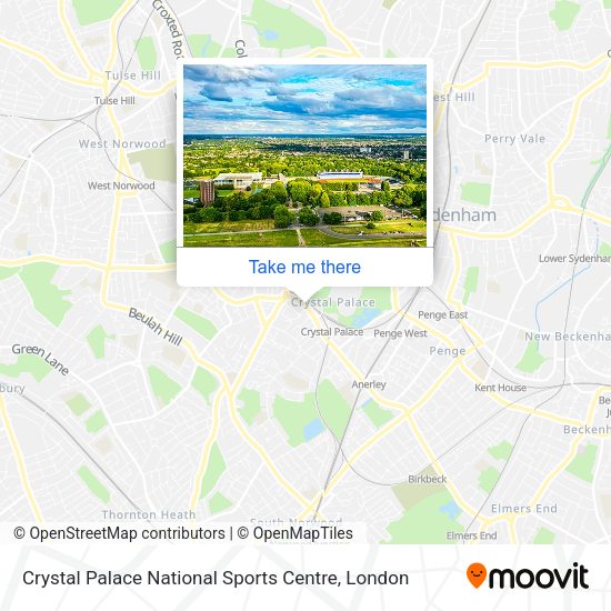 Crystal Palace National Sports Centre map