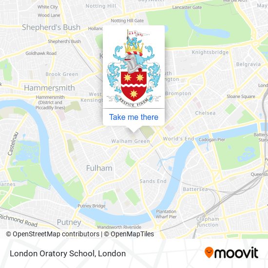 London Oratory School map