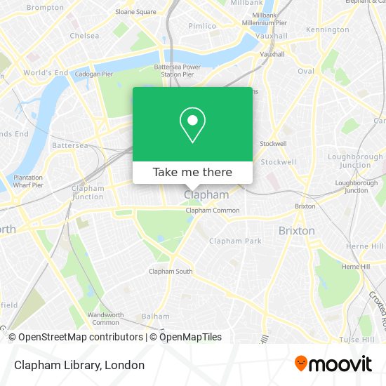Clapham Library map