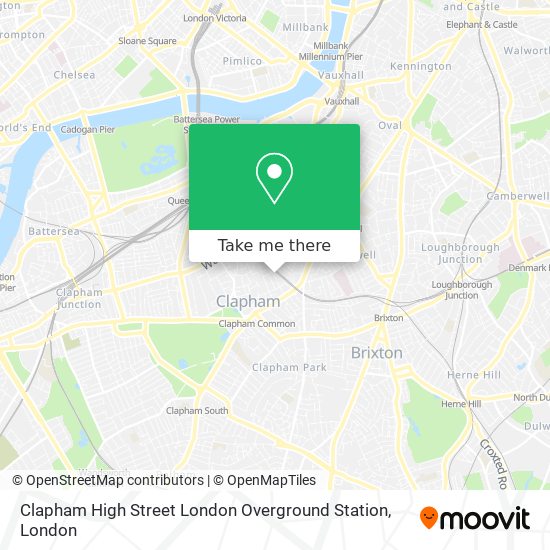Clapham High Street London Overground Station map