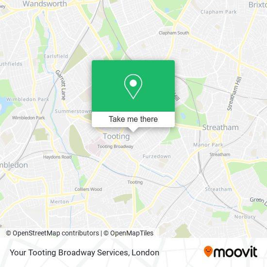 Your Tooting Broadway Services map