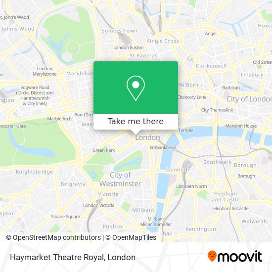 Haymarket Theatre Royal map