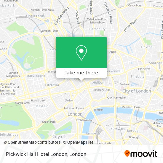 Pickwick Hall Hotel London map
