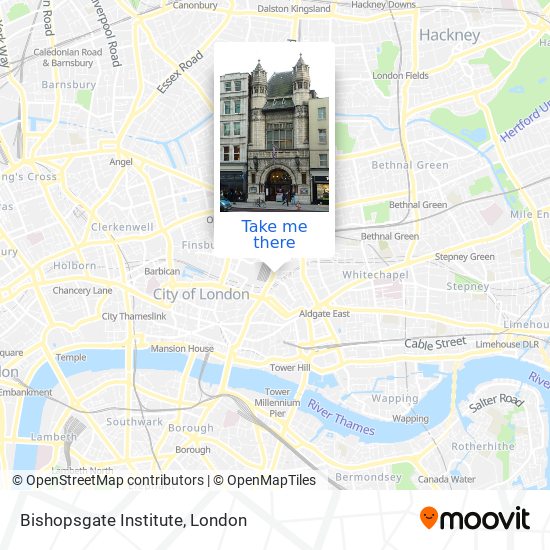 Bishopsgate Institute map