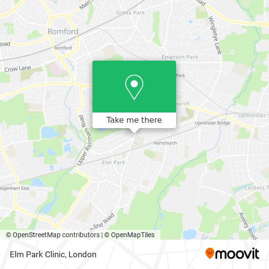 Elm Park Clinic map