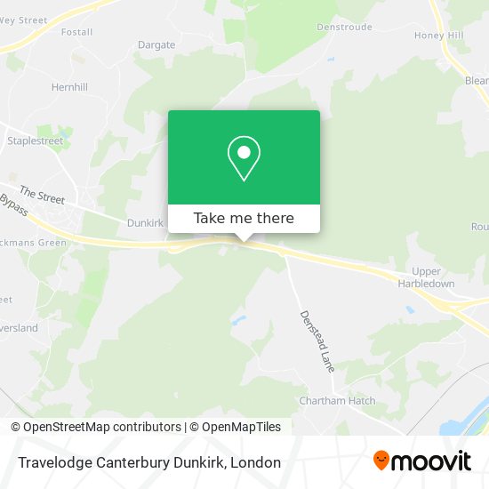 Travelodge Canterbury Dunkirk map