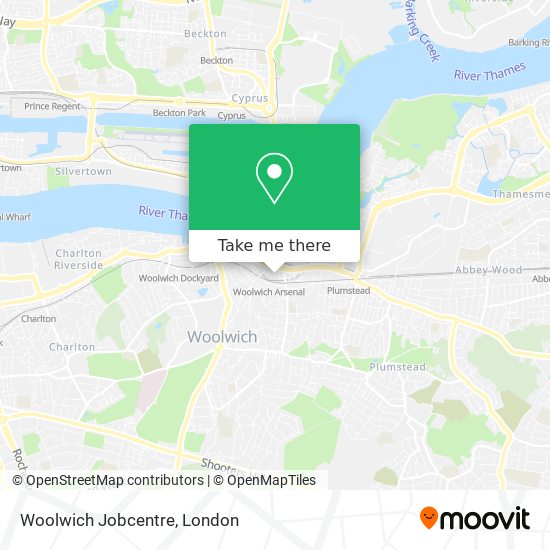 Woolwich Jobcentre map