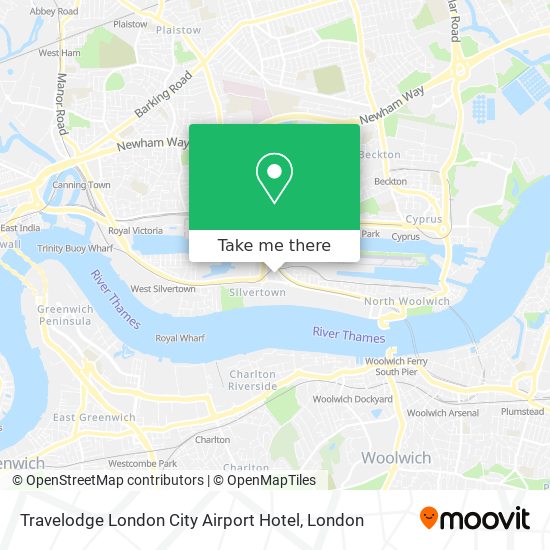 How to get to Travelodge London City Airport Hotel in North