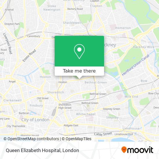 Queen Elizabeth Hospital map