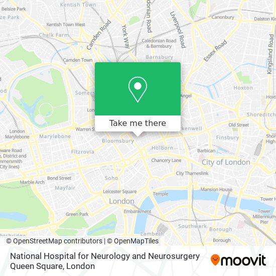 National Hospital for Neurology and Neurosurgery Queen Square map