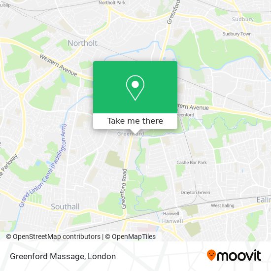 Greenford Massage map