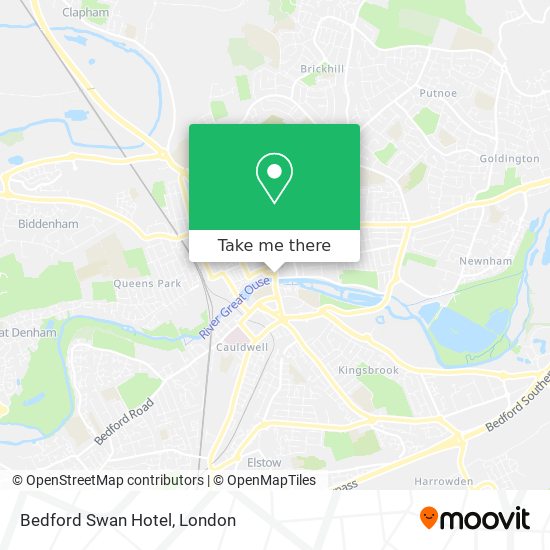 Bedford Swan Hotel map