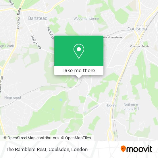 The Ramblers Rest, Coulsdon map