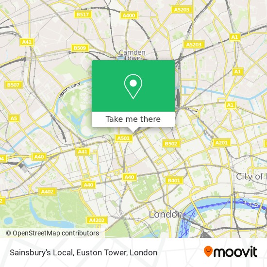 Sainsbury's Local, Euston Tower map