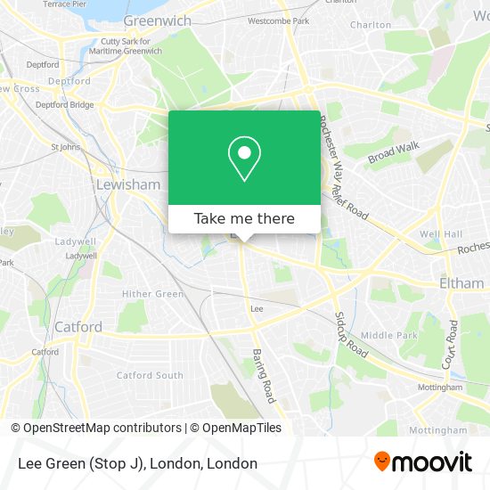 Lee Green (Stop J), London map