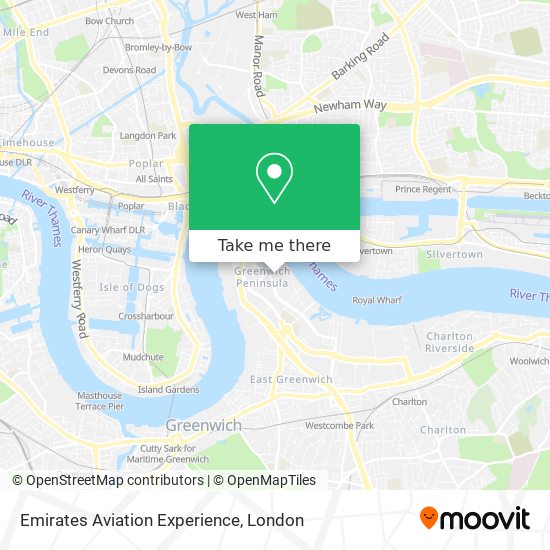 Emirates Aviation Experience map
