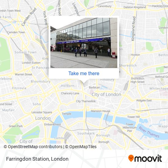 Farringdon Station map