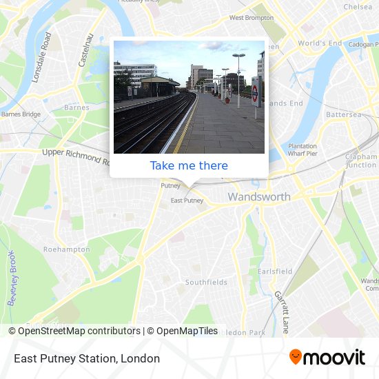 East Putney Station map