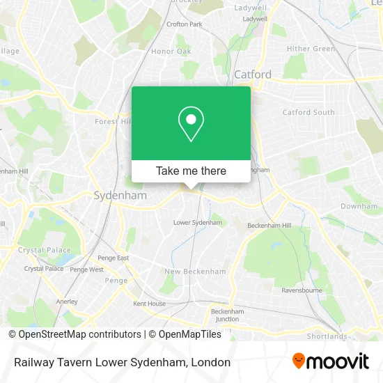 Railway Tavern Lower Sydenham map