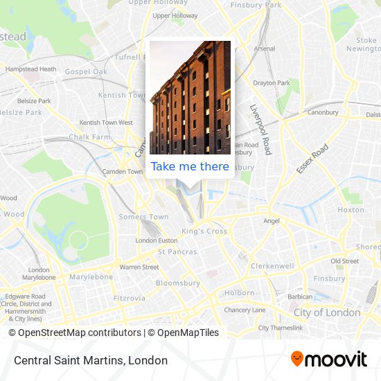 Central Saint Martins map