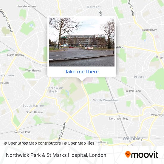 Northwick Park & St Marks Hospital map