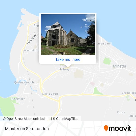 Minster on Sea map