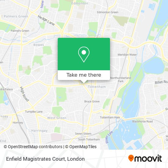 Enfield Magistrates Court map