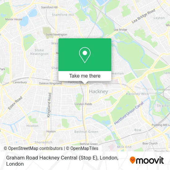Graham Road Hackney Central (Stop E), London map