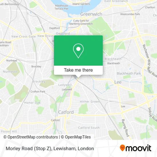 Morley Road (Stop Z), Lewisham map