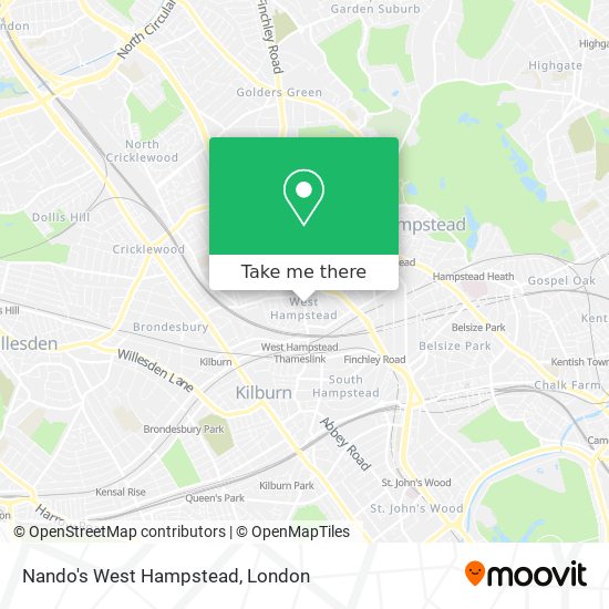 Nando's West Hampstead map