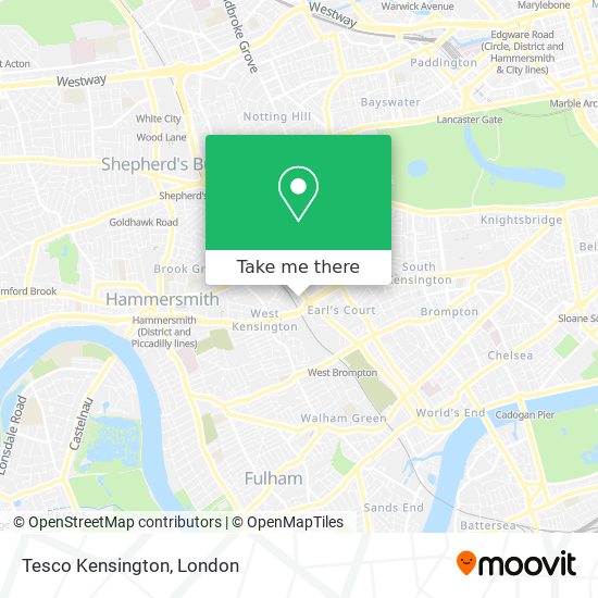 Tesco Kensington map