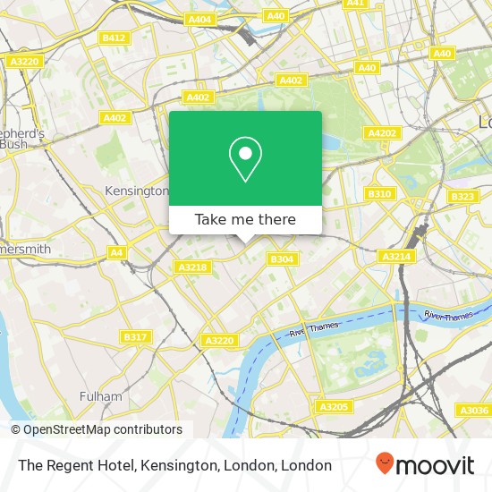 The Regent Hotel, Kensington, London, Queen's Gate South Kensington London SW7 3 map