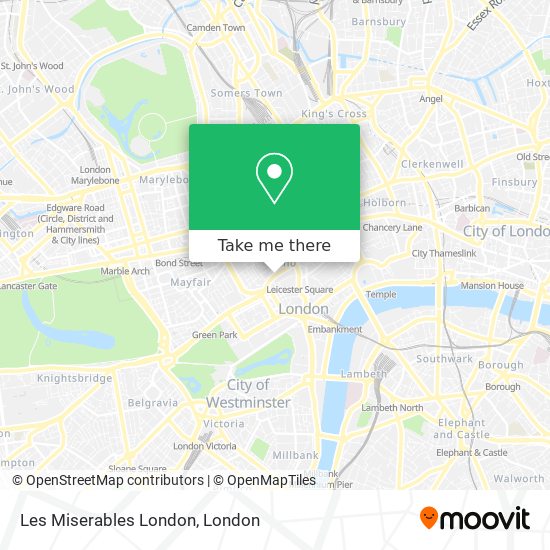 Les Miserables London map