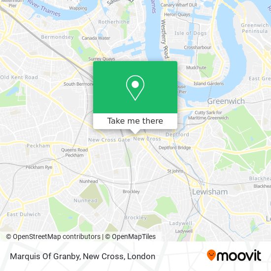 Marquis Of Granby, New Cross map